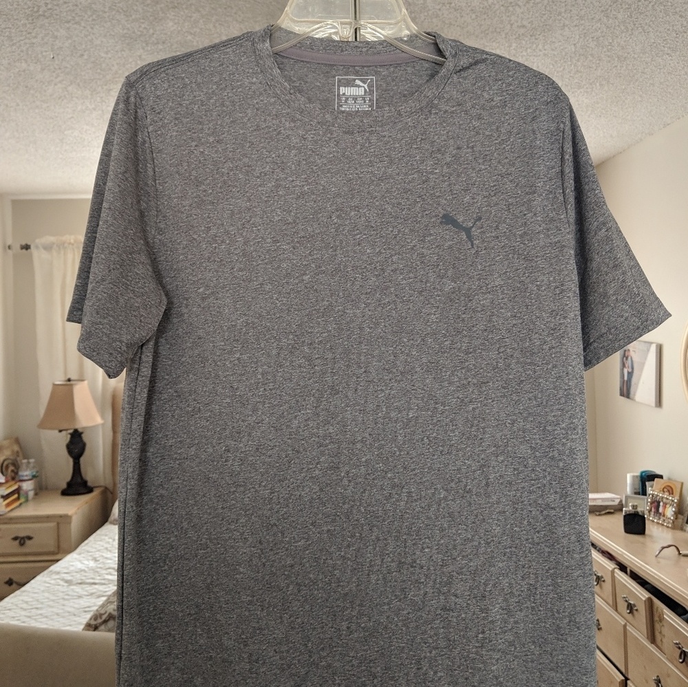 Puma Gray Poly Tech Tee